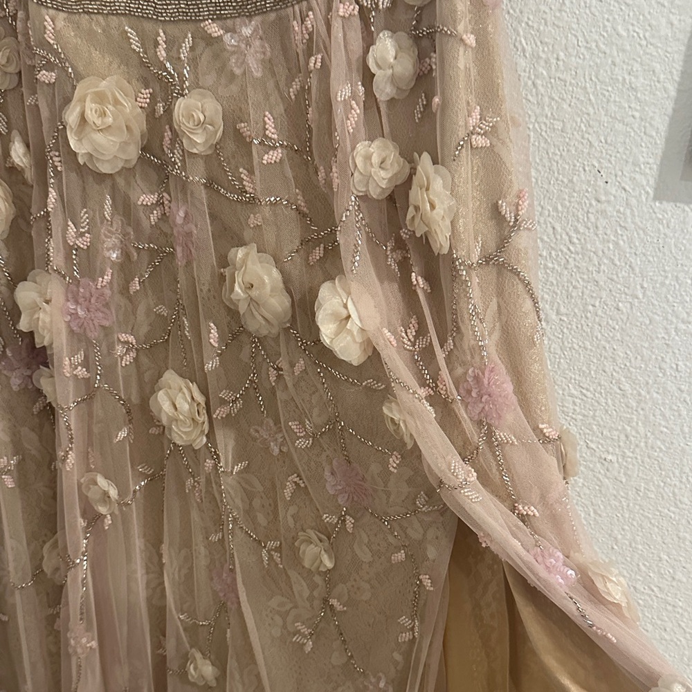 Mac Duggal Blush Floral Embroidered Gown - Picture 4 of 7